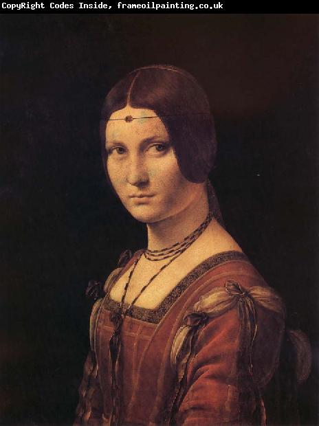 LEONARDO da Vinci Portrait de femme,dit a tort La belle ferronniere